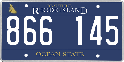 RI license plate 866145