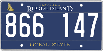RI license plate 866147