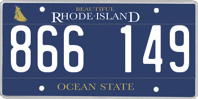 RI license plate 866149