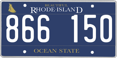 RI license plate 866150