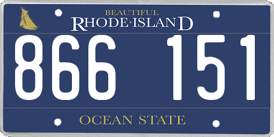 RI license plate 866151
