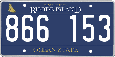 RI license plate 866153