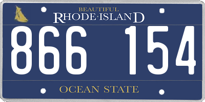 RI license plate 866154