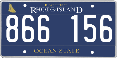 RI license plate 866156