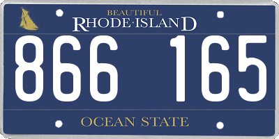 RI license plate 866165