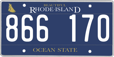 RI license plate 866170