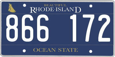 RI license plate 866172