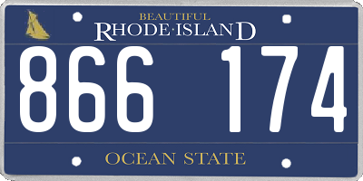 RI license plate 866174