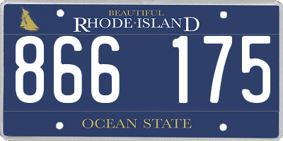 RI license plate 866175