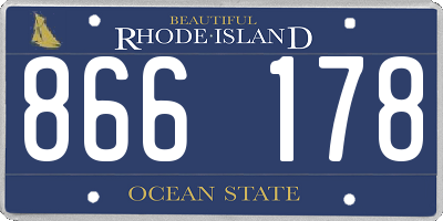 RI license plate 866178