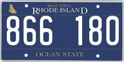 RI license plate 866180