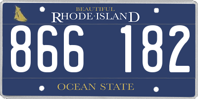 RI license plate 866182