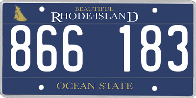 RI license plate 866183