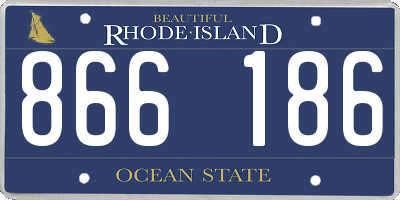 RI license plate 866186