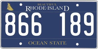 RI license plate 866189