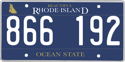 RI license plate 866192