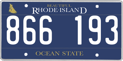 RI license plate 866193