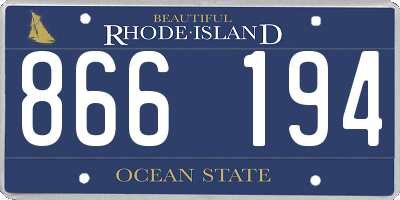 RI license plate 866194