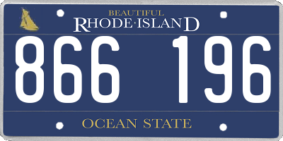 RI license plate 866196