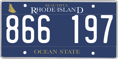 RI license plate 866197