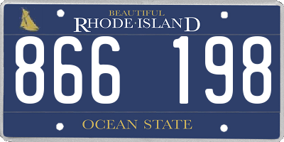RI license plate 866198