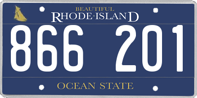 RI license plate 866201