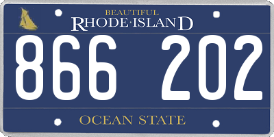 RI license plate 866202