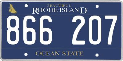 RI license plate 866207