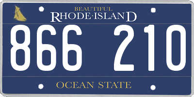 RI license plate 866210