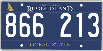 RI license plate 866213