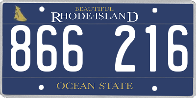 RI license plate 866216