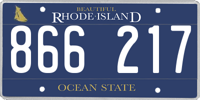 RI license plate 866217