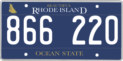 RI license plate 866220