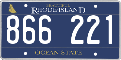 RI license plate 866221