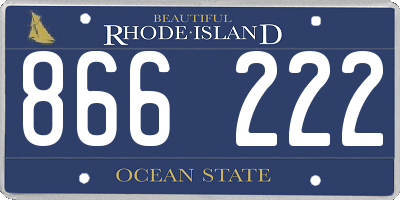 RI license plate 866222