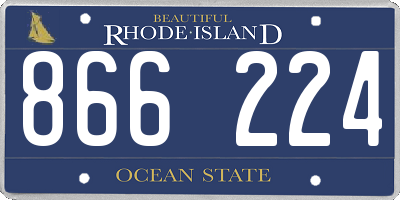 RI license plate 866224