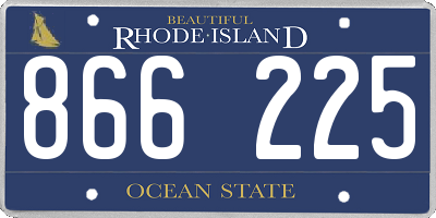 RI license plate 866225