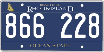 RI license plate 866228