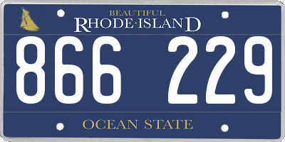 RI license plate 866229