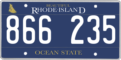 RI license plate 866235