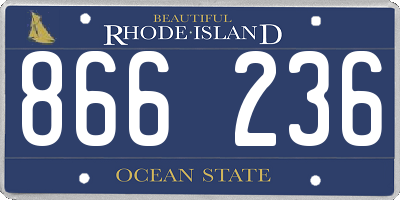 RI license plate 866236
