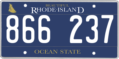 RI license plate 866237