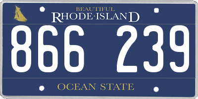 RI license plate 866239