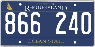 RI license plate 866240