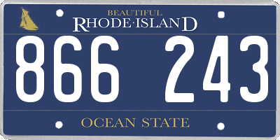RI license plate 866243
