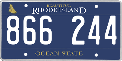 RI license plate 866244