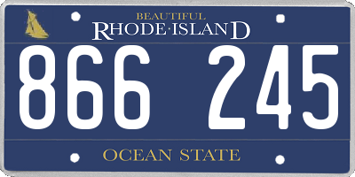 RI license plate 866245