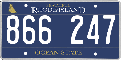RI license plate 866247