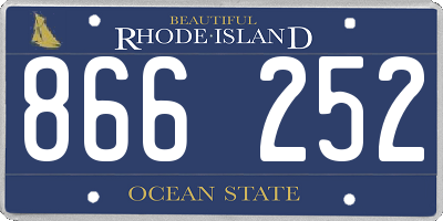 RI license plate 866252