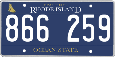 RI license plate 866259